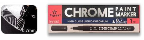Chrómové fixky strieborné (chrome paint marker), 