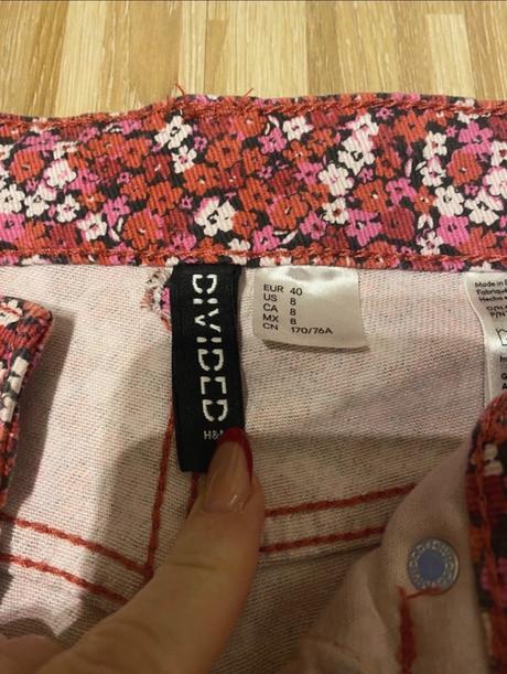 Kvietkované nohavice, h&m,40