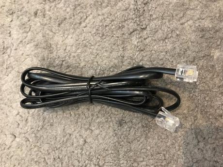 Telefónny dsl kábel rj11 - čierny,