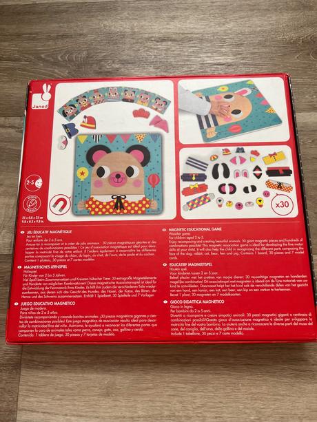 Janod drevená hra - tváre zvieratká, 