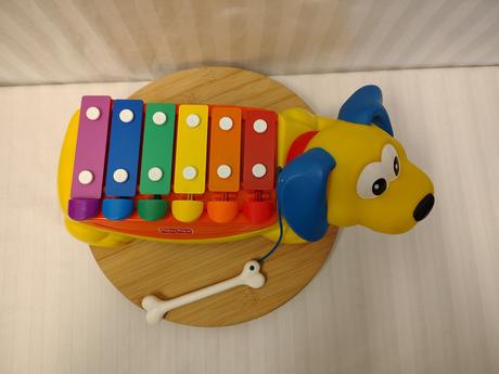 Retro 2v1 xylofón piáno psík fisher price 2002,