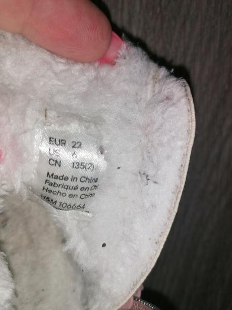 Zimné topánočky ružové, h&m,22