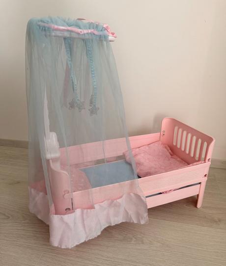 Postieľka pre bábiky baby annabell s baldachýnom, 