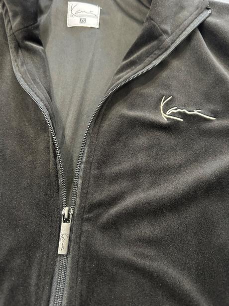 Karl kani damska zamatova mikina xs-s, xs