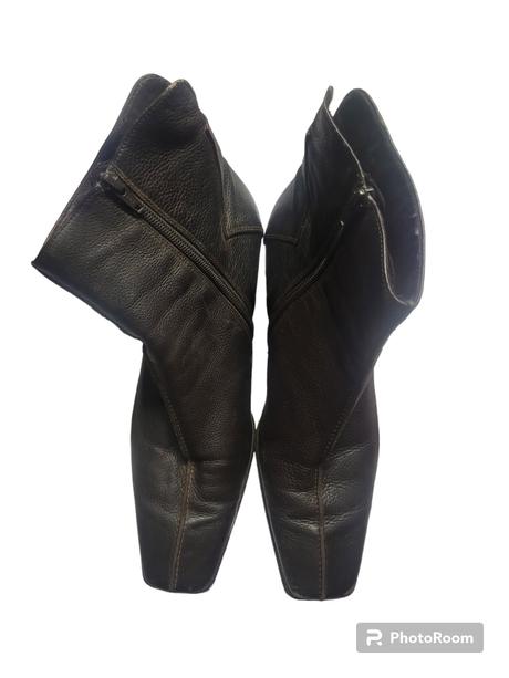 Dámske kožené nízke čižmičky na opätku, gabor,41