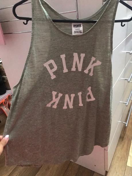 Olivové pink tielko victorias secret, victoria's secret,m