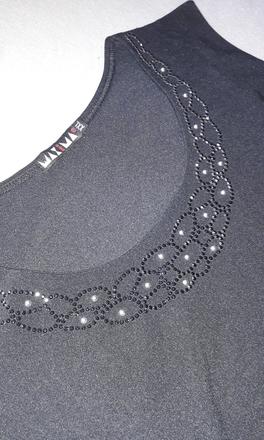 Elastický čierny top, xxl