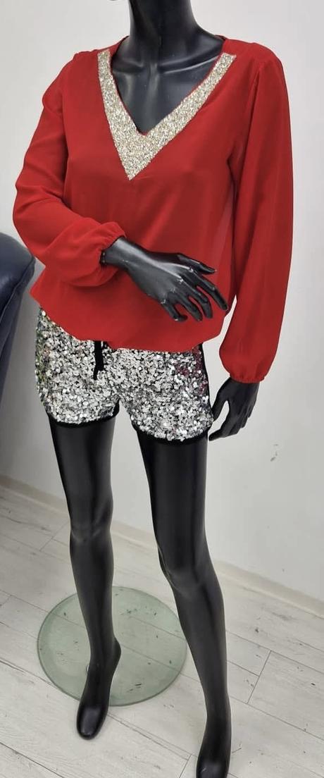 Červený top italy, s