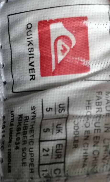 Tenisky quiksilver velk 21 obuté 2x, quiksilver,21