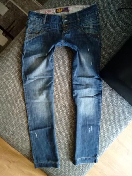 Damske moderne nenosene rifle, denim,30