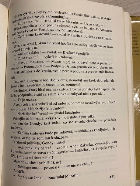 Retro stará kniha traja mušketieri po 20 rokoch,