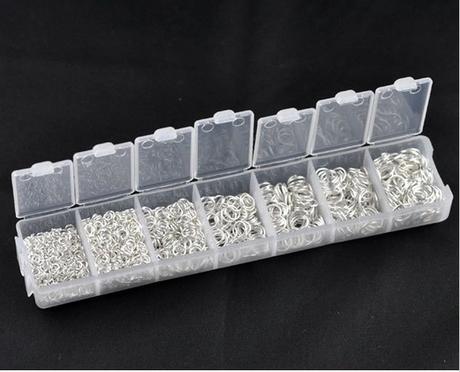 Spojovacie krúžky balenie 1500 ks strieborné, 