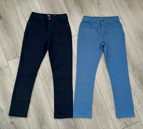 2x slim nohavice veľ. 134, c&a,134