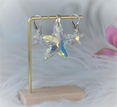 Swarovski prívesok+náušnice-stars, 
