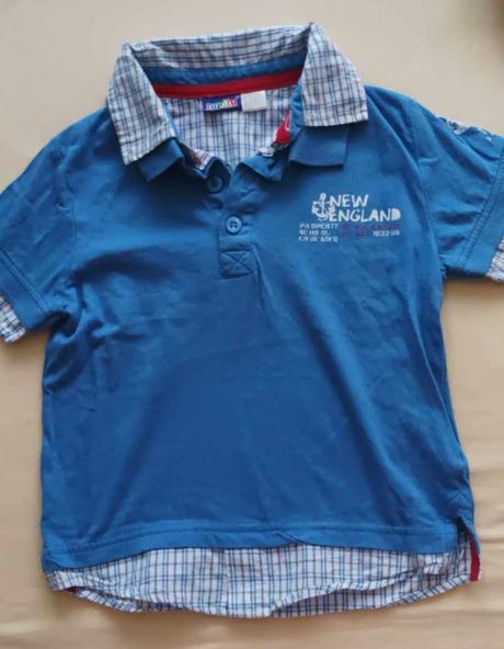 Pepitavo-červené a modré tričko, burberry,104