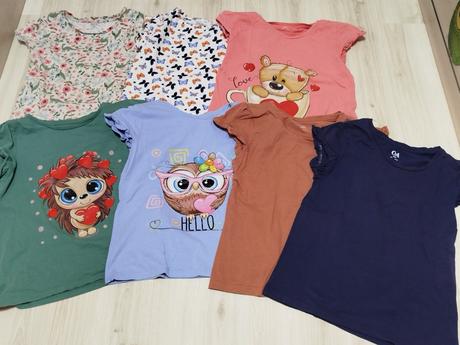 Tričká, 7ks, c&a,140