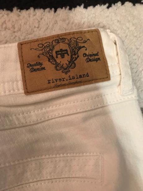 Krémové jeansy river island, river island,34