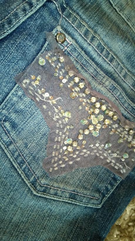 3/4 riflove kratasy denim 140/146/152/158, h&m,146