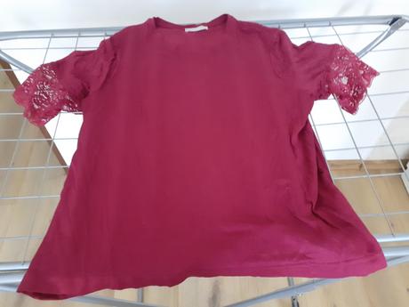 Fialové dámske tričko, new yorker,l