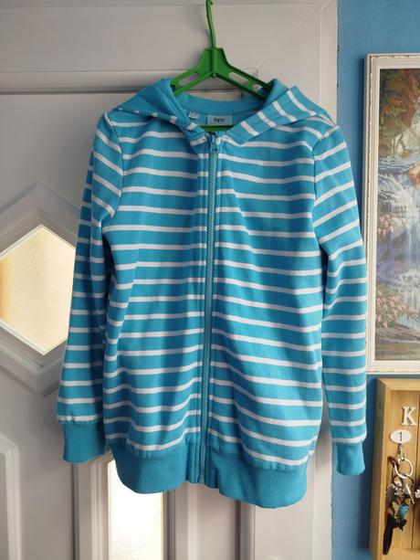 Pásikavá hrubšia mikina 140/146, bonprix,140