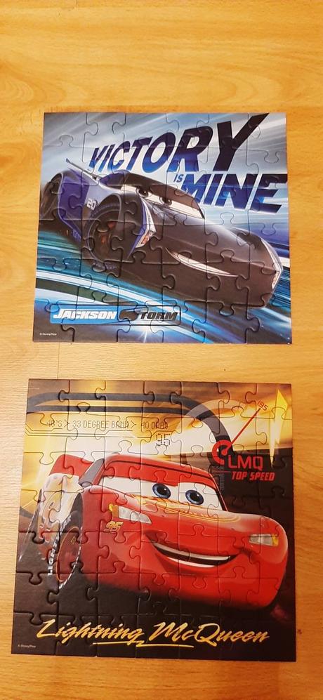 3x puzzle autá, mcqueen, 