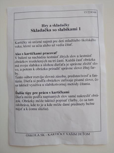 Skladačka so slabikami, 