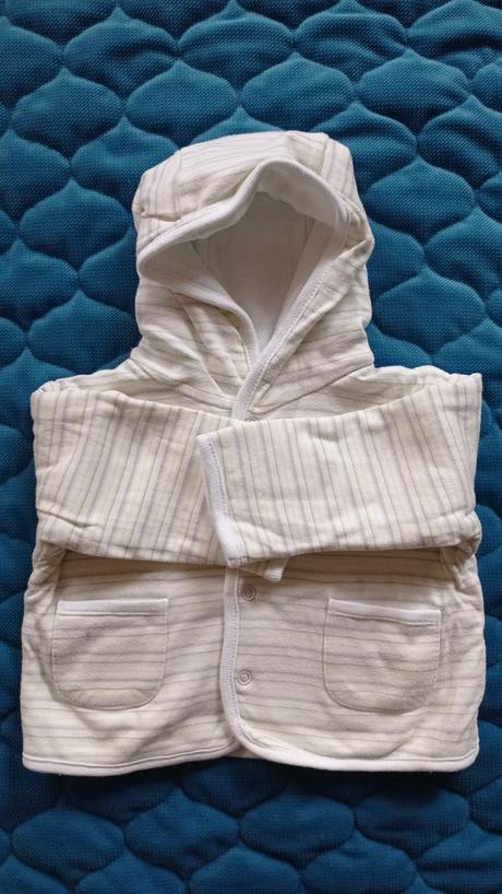 Kabátik s kapucňou pasiky, 68