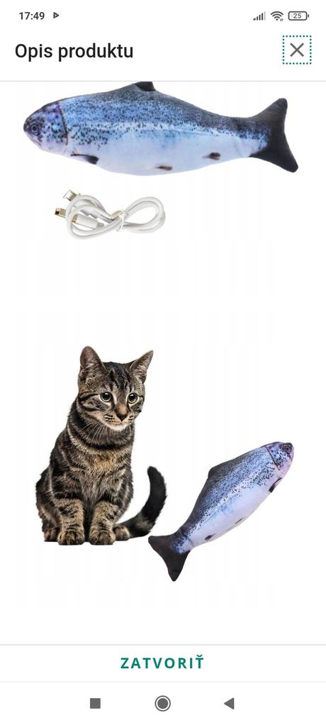 Skákací losos pre mačky,