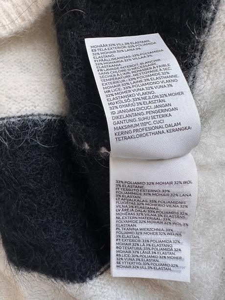 Vlnený pulóver s mohérom, h&m,xs