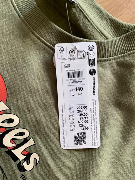 Hot wheels lindex mikina, lindex,140