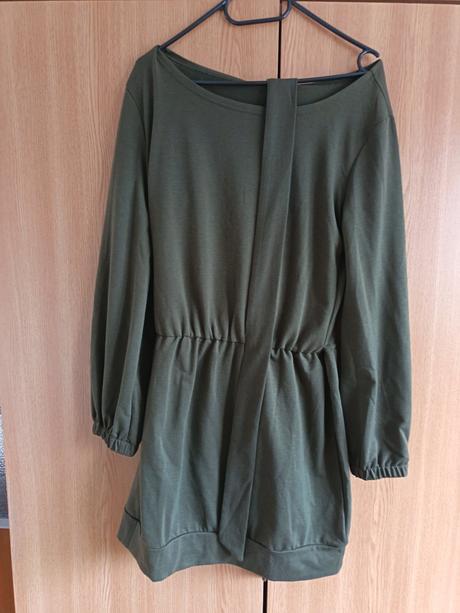 Olivové šaty, xl