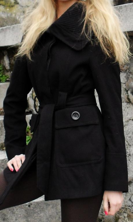 Zimny kabat s opaskom, m