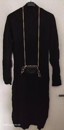 Midi šaty s peňaženkou na retiazke, 