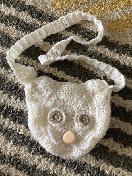 Mačičková pletená kabelka, 