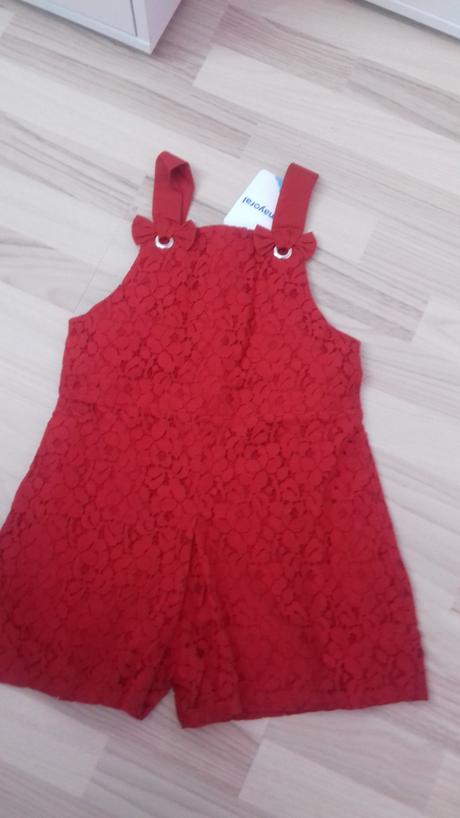 Kraťasový čipkový overal, mayoral,134