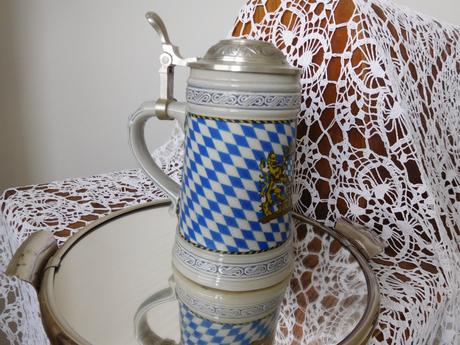 Korbel bayern s cínovým víkom, top top stav,, 