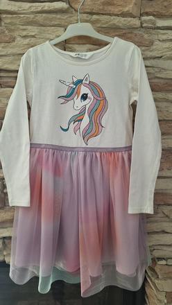 Šaty s jednorožcom, h&m,122