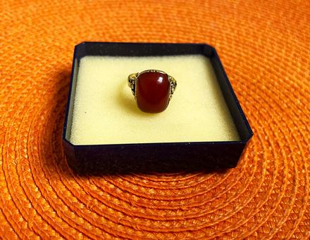 Starož.prsteň s karneolom, 