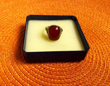 Starož.prsteň s karneolom,