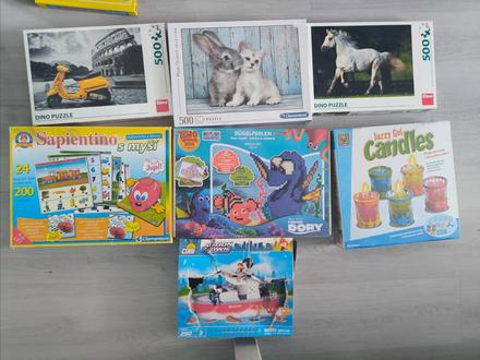 Rôzne nepoužívané hry a puzzle po mojich dvojičkác,