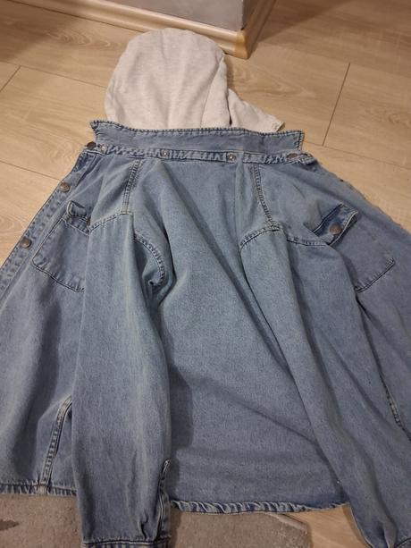 Chlapcenska dzinsova kosela s kapucnou a trrickom, 164