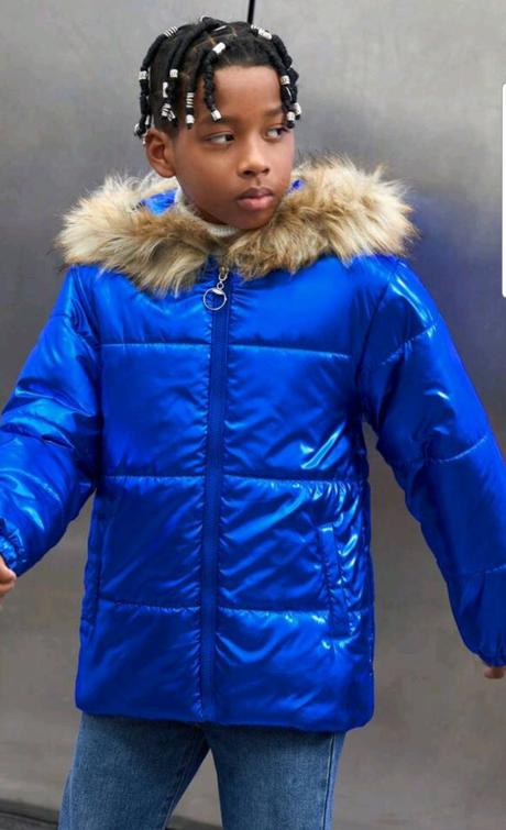 Zimná vetrovka modrá, 128 - 158