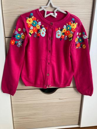 Letný kardigan next s kvetinovou výšivkou, next,110