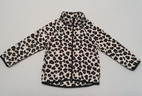 Flaušová mikina s leoparda vzorom, h&m,110