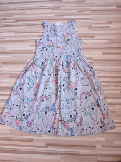 Šaty s jednorožcom, h&m,134