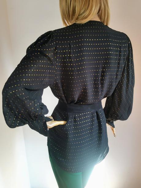 Malene birger - luxusná čierna blúzka milaelle, xs