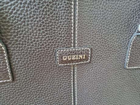 Čierna kožená kabelka guzini,