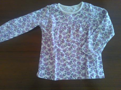 Biele tričko s potlačou ružičiek,v.3-4r.98/104, george,98