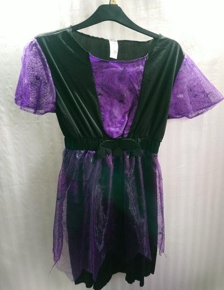 4-dielny kostým bosorka šaty plášť maska klobú s/l, 