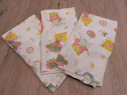 Bavlnené štvorcové látkové plienky,